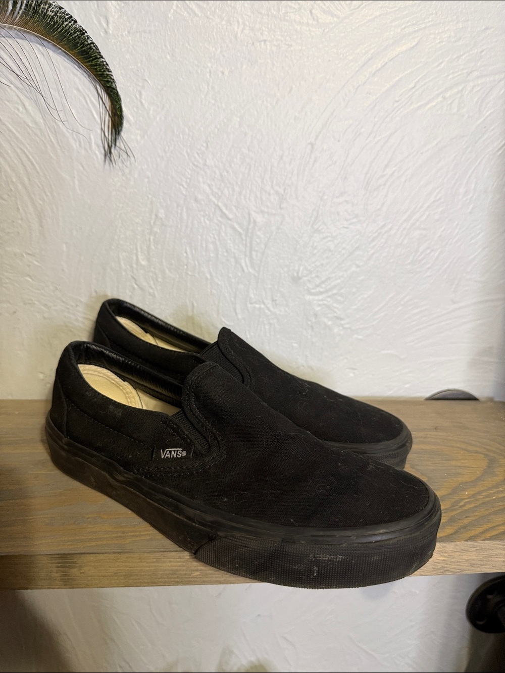 Black slip on vans
